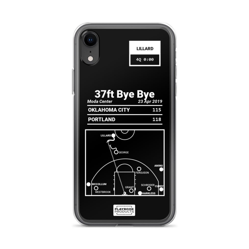 Portland Trail Blazers Greatest Plays iPhone Case: 37ft Bye Bye (2019)