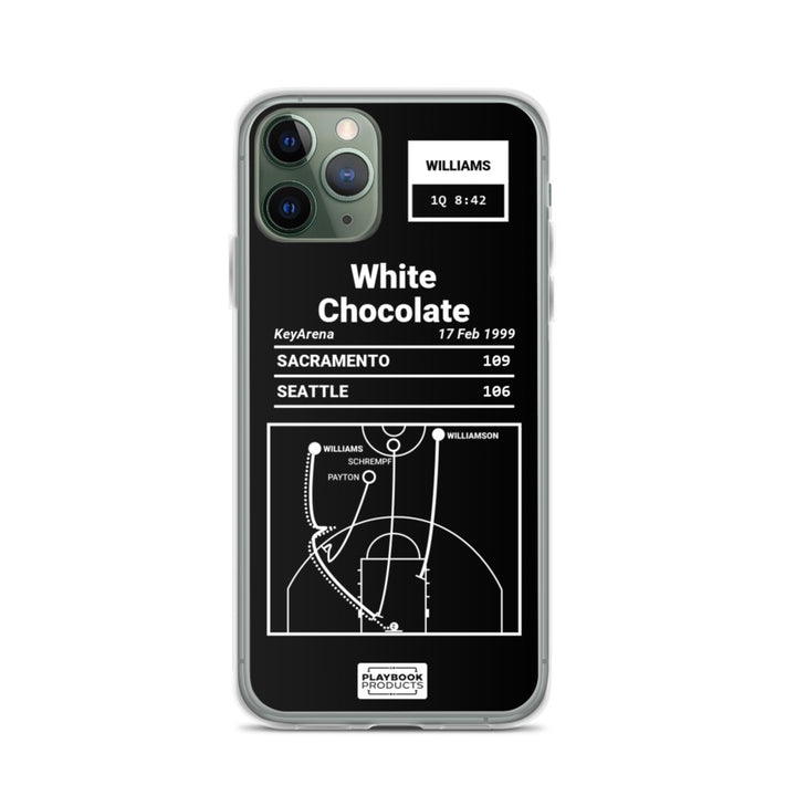 Sacramento Kings Greatest Plays iPhone Case: White Chocolate (1999)
