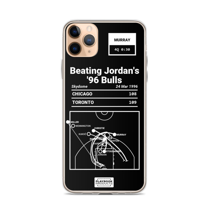 Toronto Raptors Greatest Plays iPhone Case: Beating Jordan's '96 Bulls (1996)