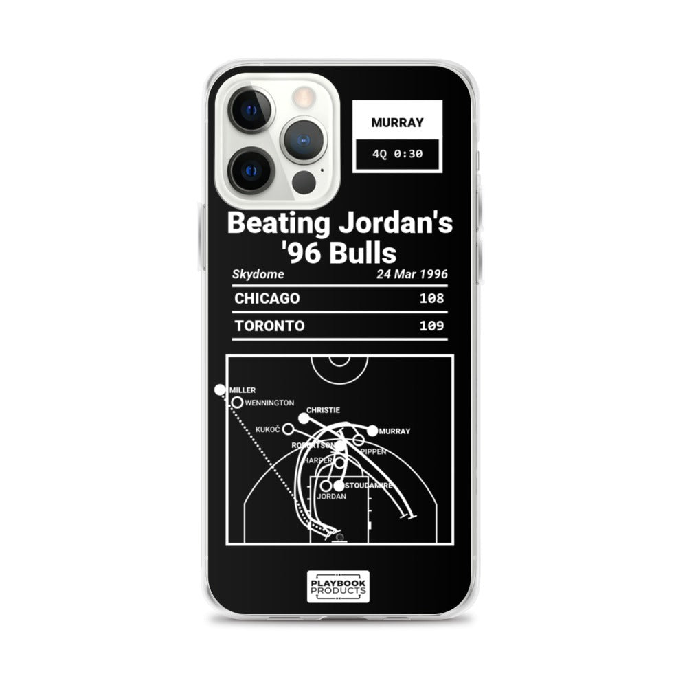 Toronto Raptors Greatest Plays iPhone Case: Beating Jordan's '96 Bulls (1996)