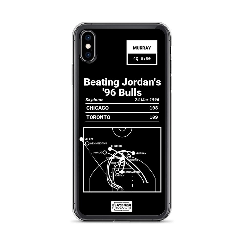 Toronto Raptors Greatest Plays iPhone Case: Beating Jordan's '96 Bulls (1996)