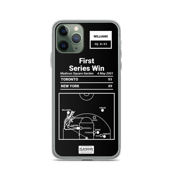 Toronto Raptors Greatest Plays iPhone Case: First Series Win (2001)