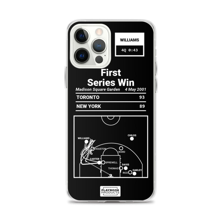 Toronto Raptors Greatest Plays iPhone Case: First Series Win (2001)