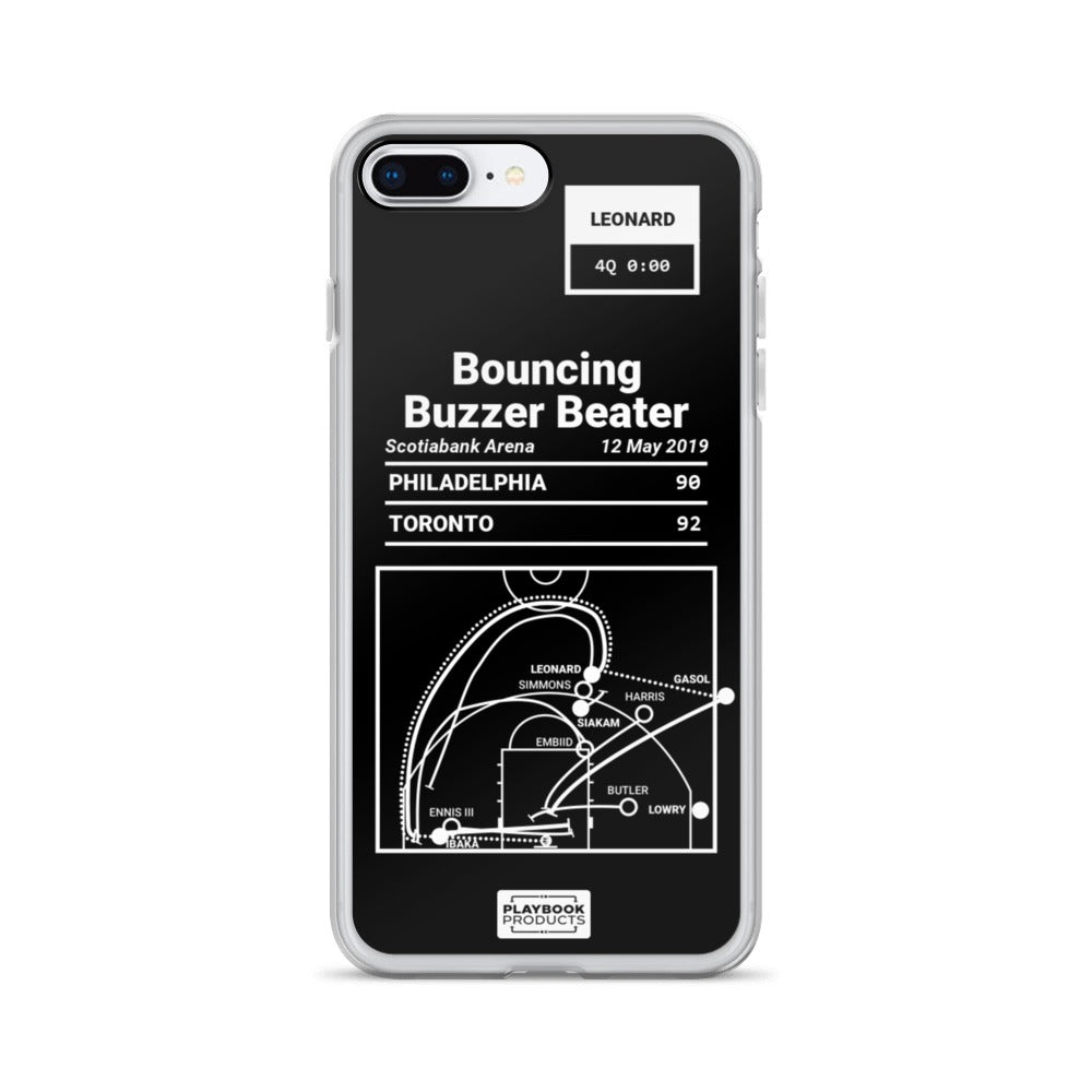 Toronto Raptors Greatest Plays iPhone Case: Bouncing Buzzer Beater (2019)