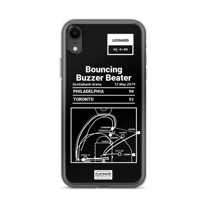 Toronto Raptors Greatest Plays iPhone Case: Bouncing Buzzer Beater (2019)