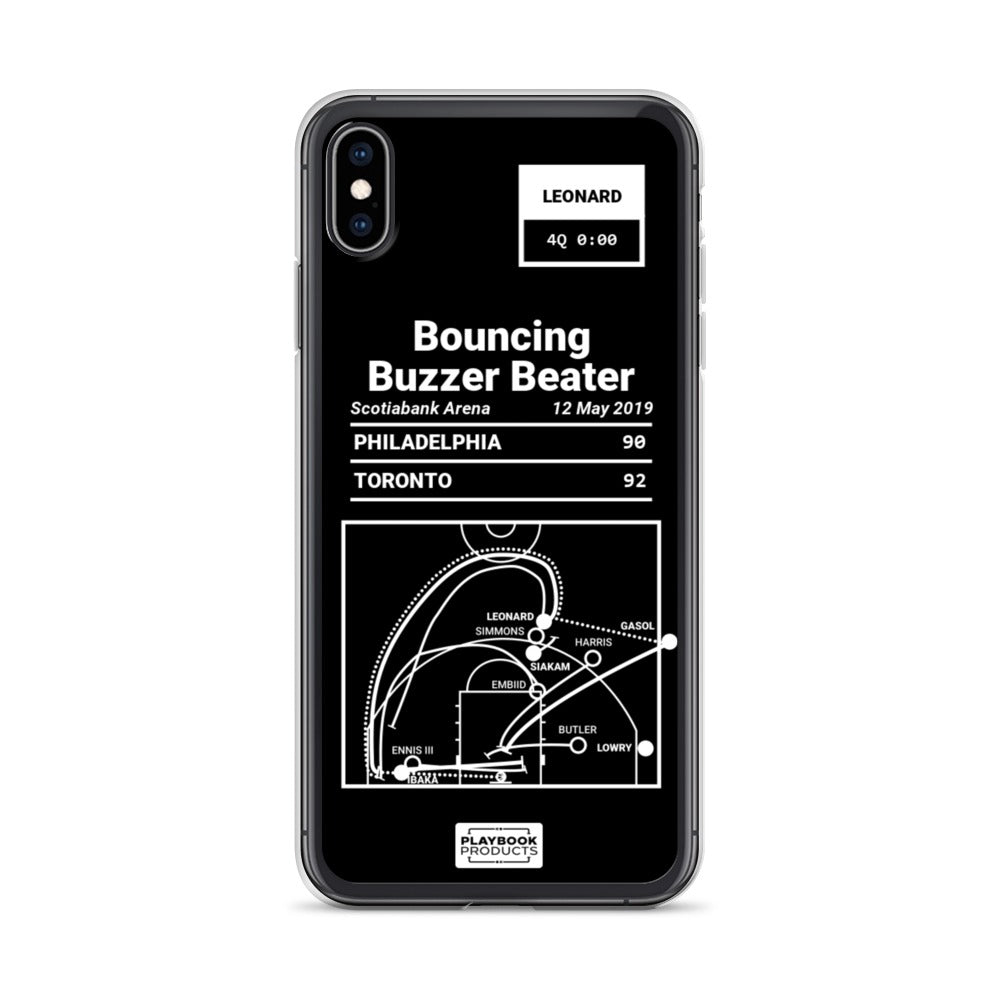 Toronto Raptors Greatest Plays iPhone Case: Bouncing Buzzer Beater (2019)