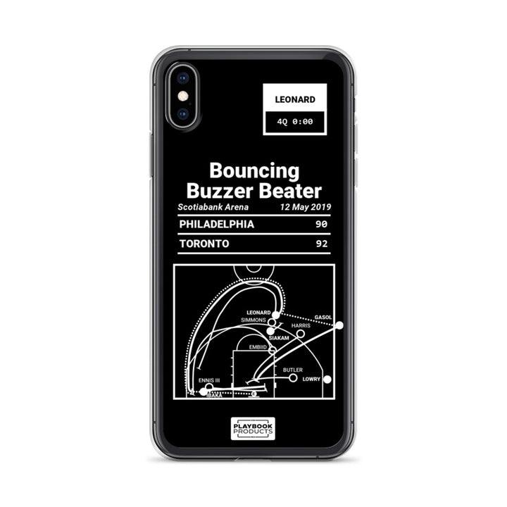 Toronto Raptors Greatest Plays iPhone Case: Bouncing Buzzer Beater (2019)