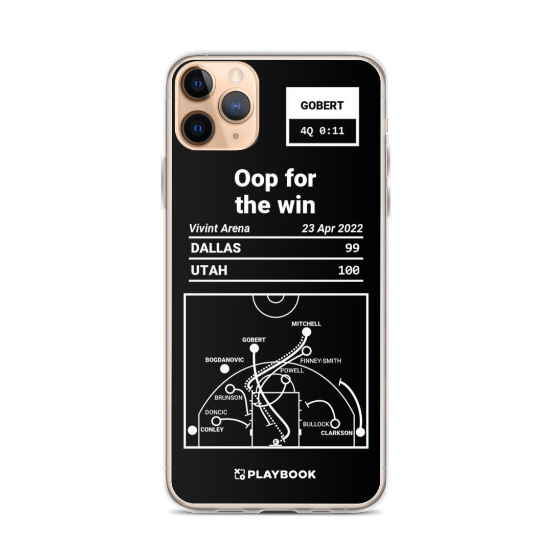 Utah Jazz Greatest Plays iPhone Case: Oop for the win (2022)