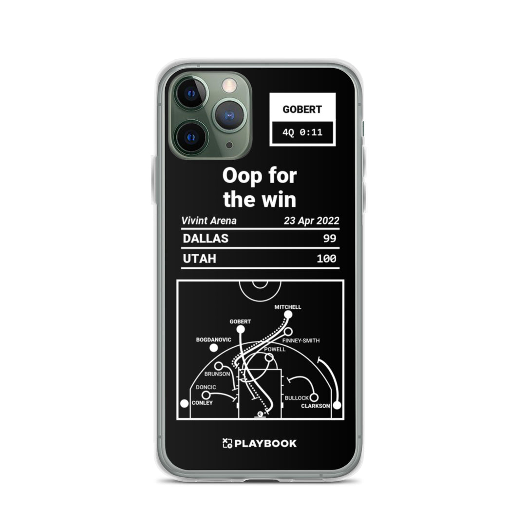Utah Jazz Greatest Plays iPhone Case: Oop for the win (2022)