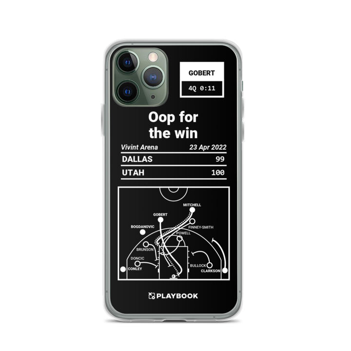 Utah Jazz Greatest Plays iPhone Case: Oop for the win (2022)