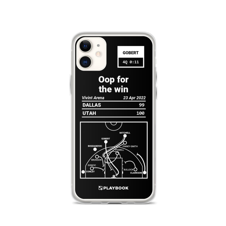 Utah Jazz Greatest Plays iPhone Case: Oop for the win (2022)