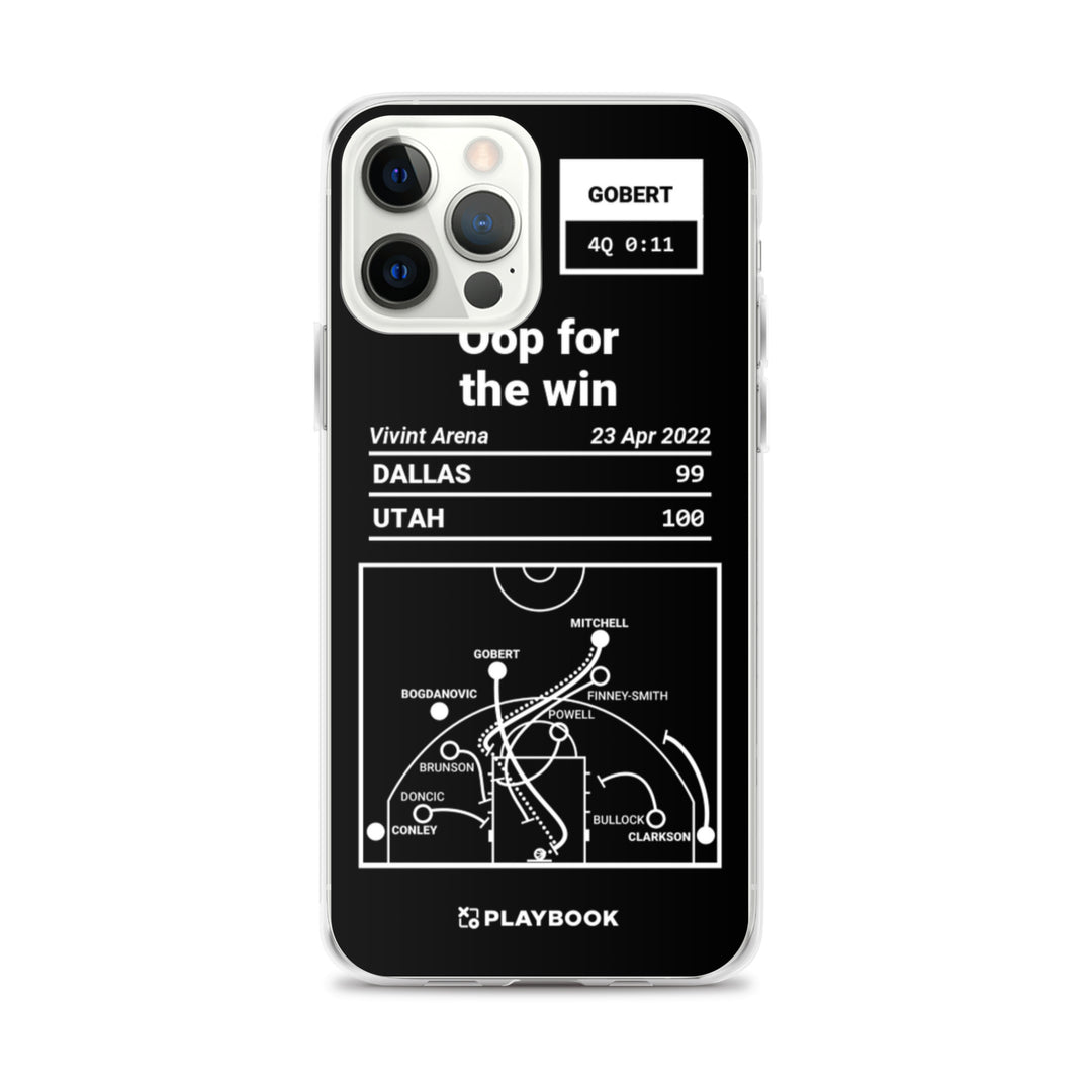 Utah Jazz Greatest Plays iPhone Case: Oop for the win (2022)