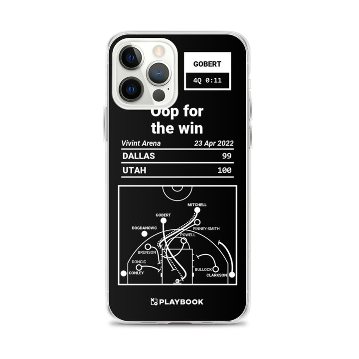 Utah Jazz Greatest Plays iPhone Case: Oop for the win (2022)
