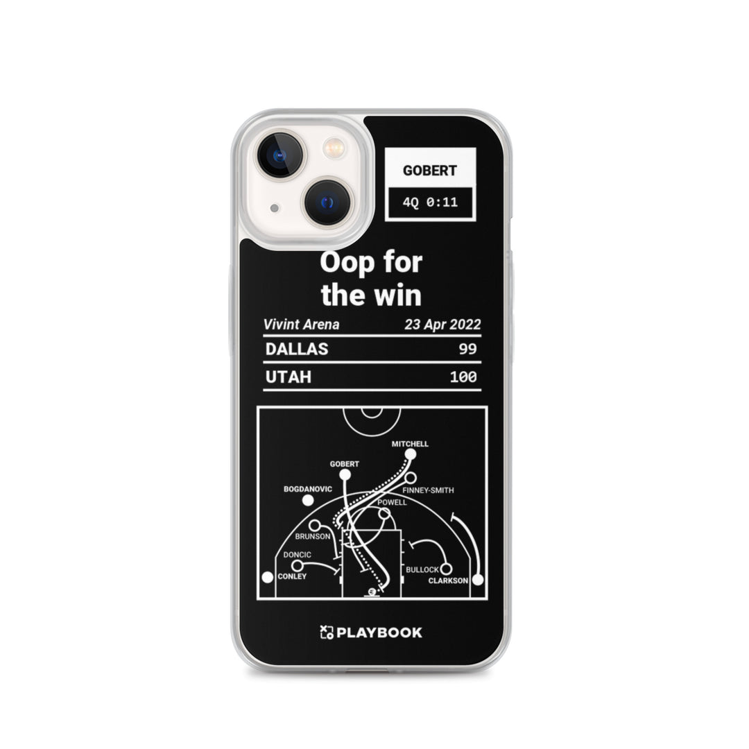 Utah Jazz Greatest Plays iPhone Case: Oop for the win (2022)