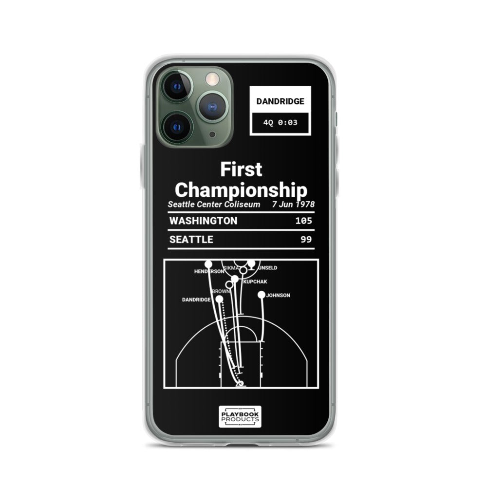 Washington Wizards Greatest Plays iPhone Case: First Championship (1978)
