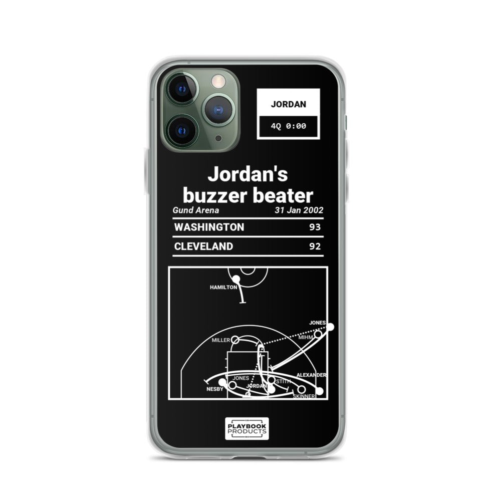 Washington Wizards Greatest Plays iPhone Case: Jordan's buzzer beater (2002)