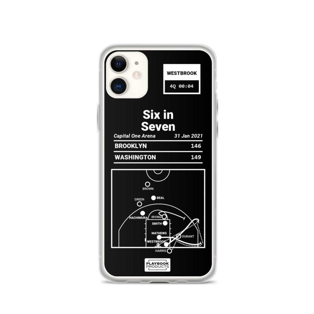 Washington Wizards Greatest Plays iPhone Case: Six in Seven (2021)