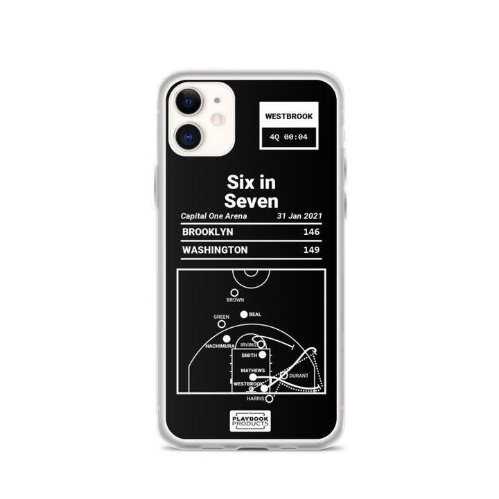 Washington Wizards Greatest Plays iPhone Case: Six in Seven (2021)