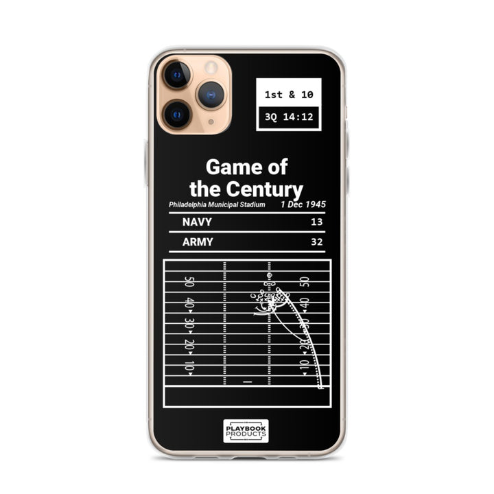 Army Football Greatest Plays iPhone Case: Game of the Century (1945)