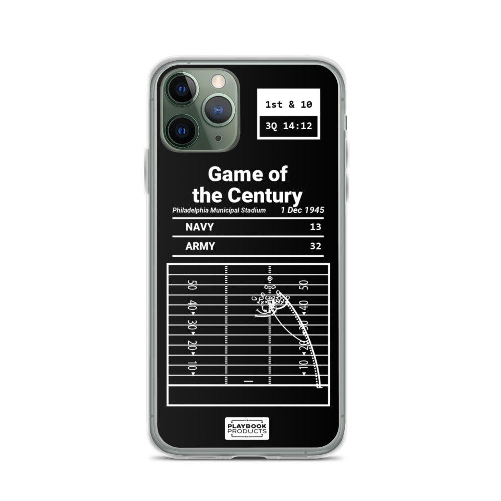 Army Football Greatest Plays iPhone Case: Game of the Century (1945)