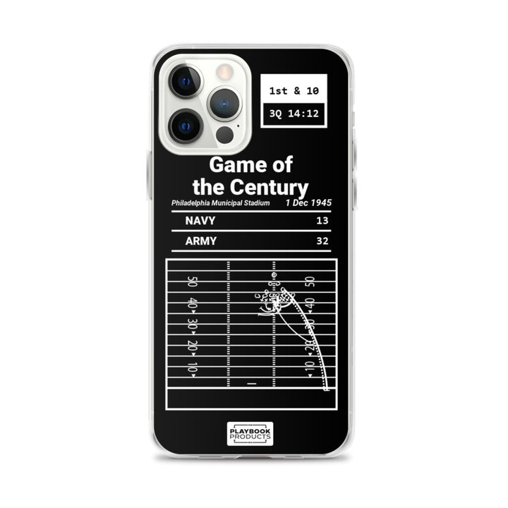 Army Football Greatest Plays iPhone Case: Game of the Century (1945)