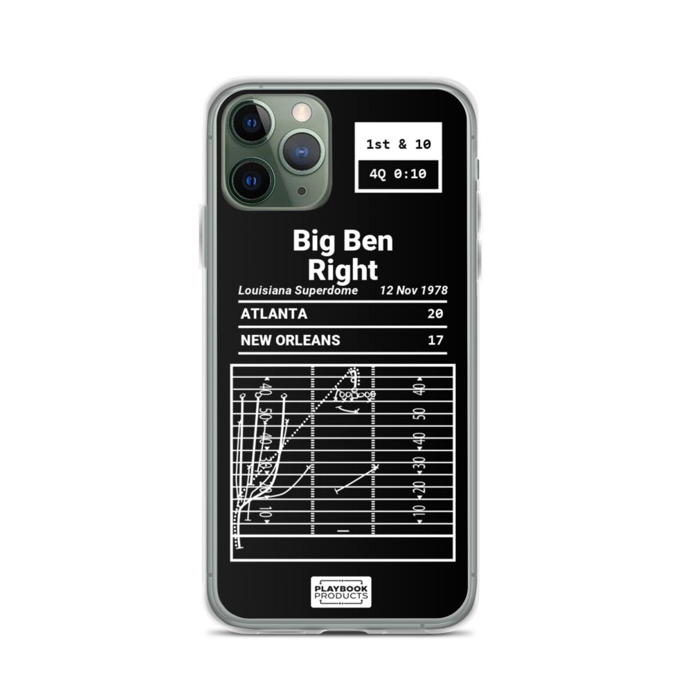 Atlanta Falcons Greatest Plays iPhone Case: Big Ben Right (1978)