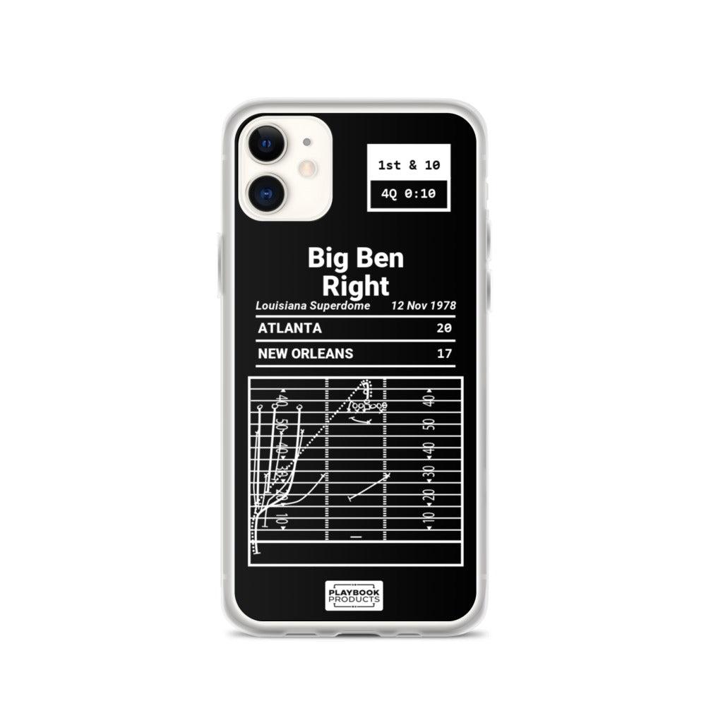 Atlanta Falcons Greatest Plays iPhone Case: Big Ben Right (1978)