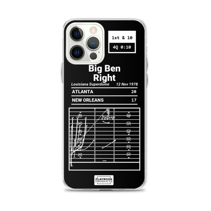 Atlanta Falcons Greatest Plays iPhone Case: Big Ben Right (1978)