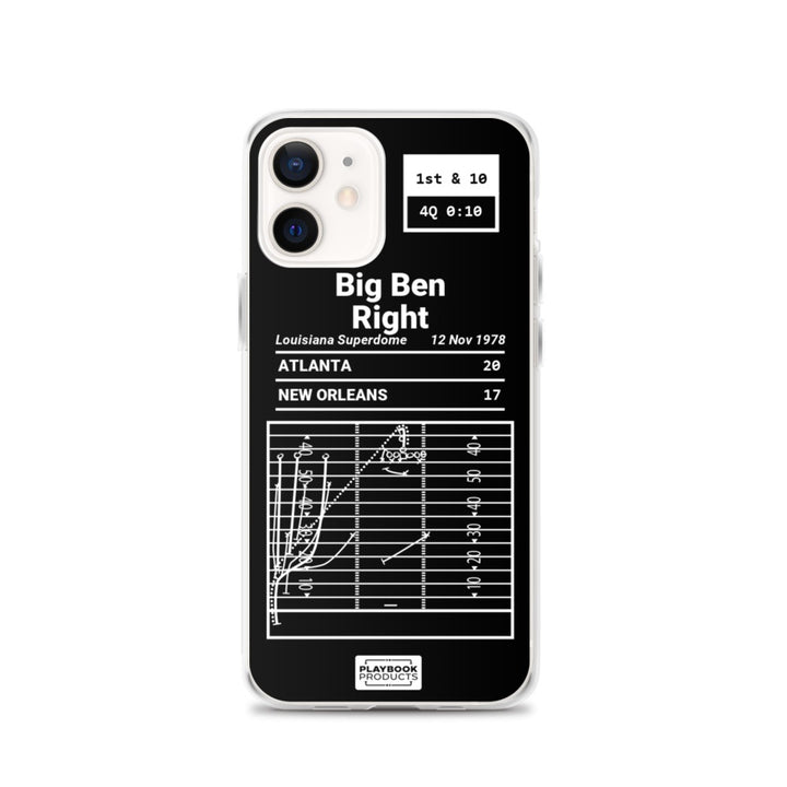 Atlanta Falcons Greatest Plays iPhone Case: Big Ben Right (1978)