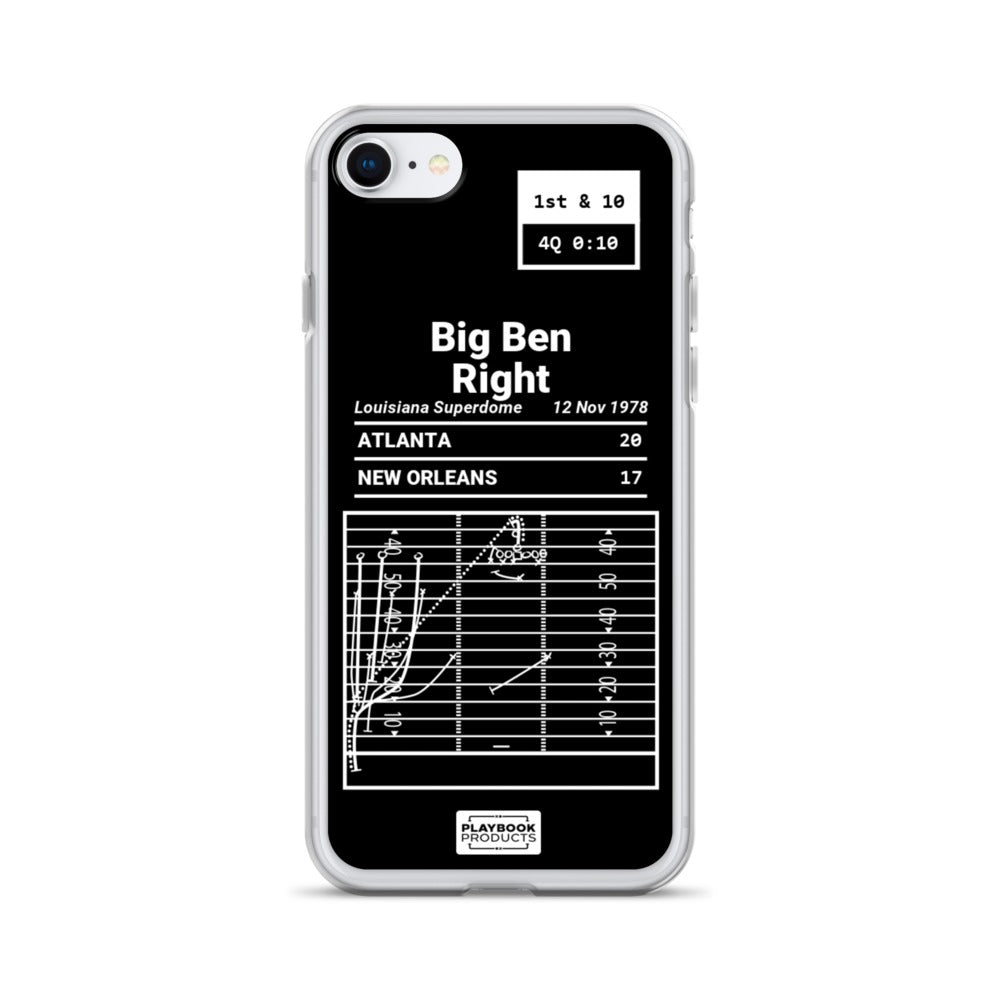Atlanta Falcons Greatest Plays iPhone Case: Big Ben Right (1978)