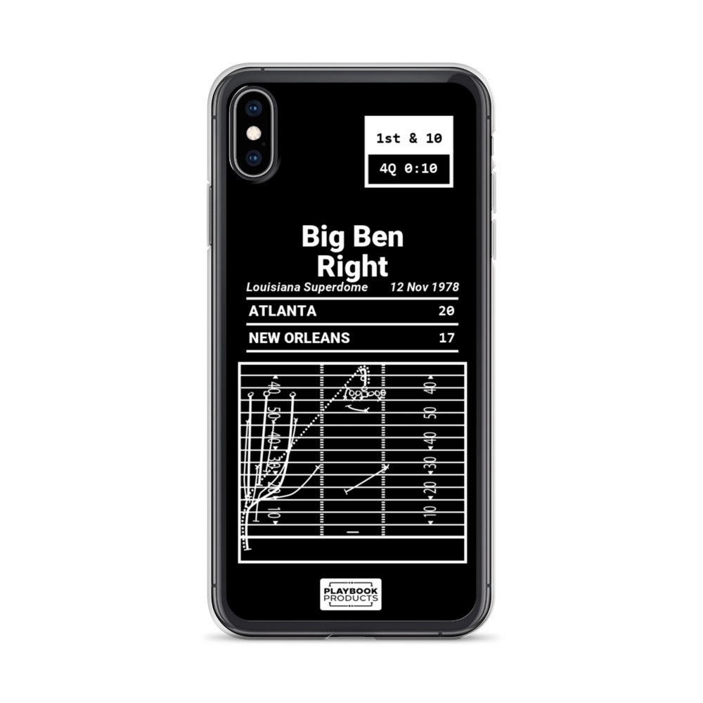 Atlanta Falcons Greatest Plays iPhone Case: Big Ben Right (1978)