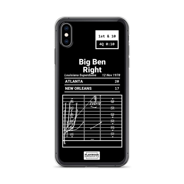 Atlanta Falcons Greatest Plays iPhone Case: Big Ben Right (1978)