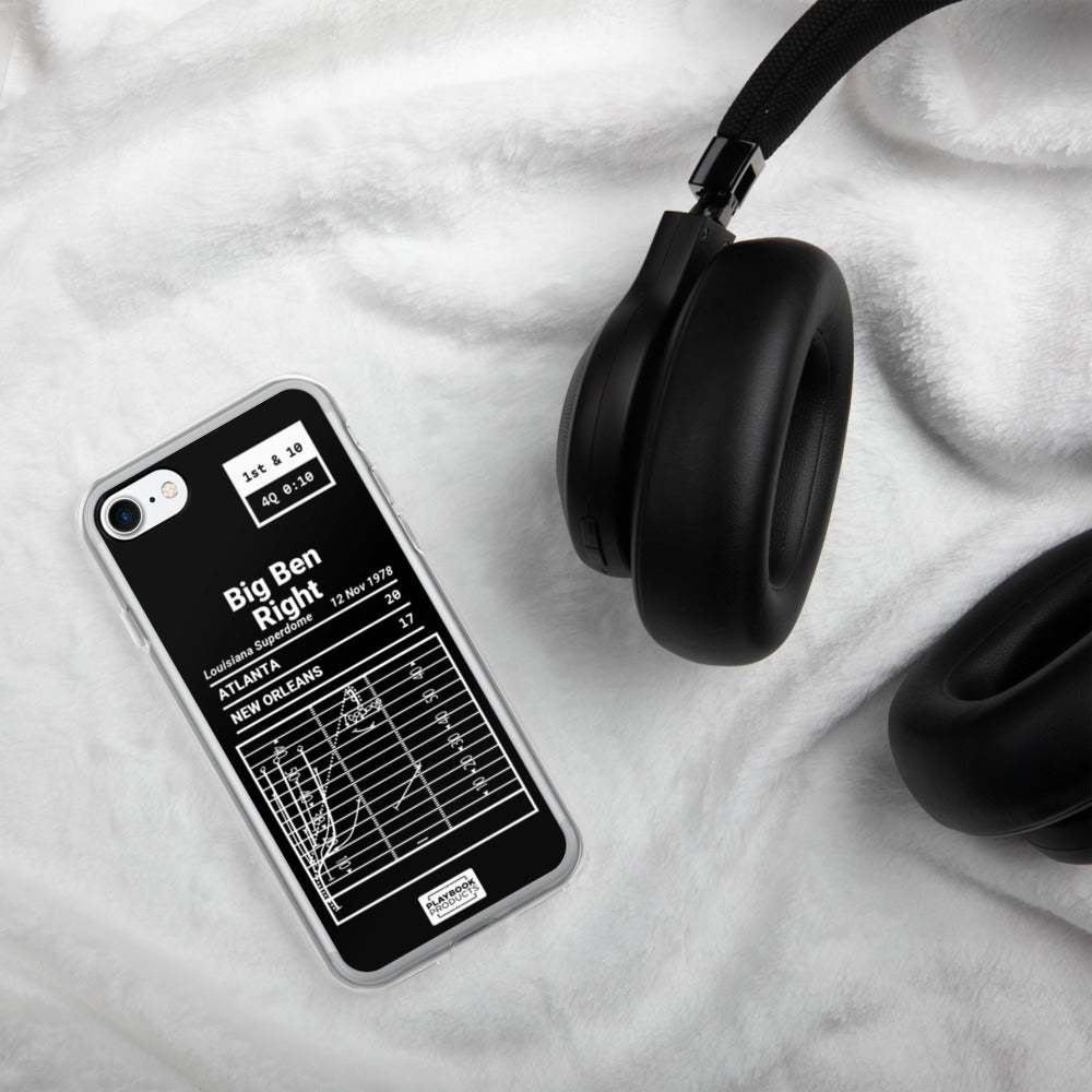 Atlanta Falcons Greatest Plays iPhone Case: Big Ben Right (1978)