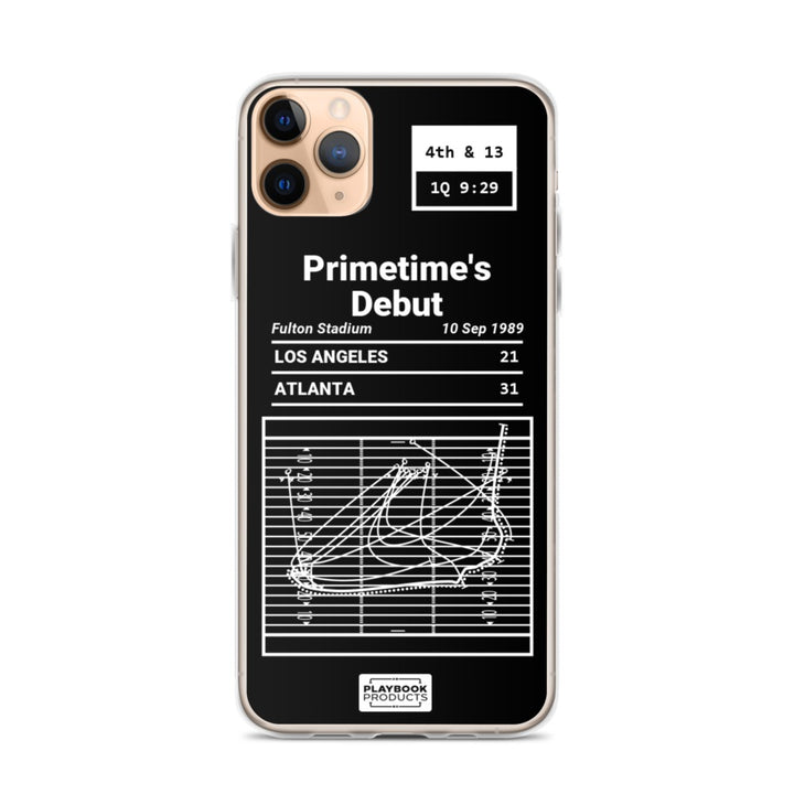 Atlanta Falcons Greatest Plays iPhone Case: Primetime's Debut (1989)