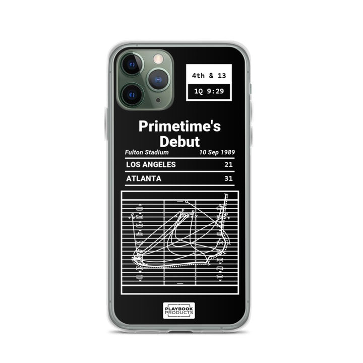 Atlanta Falcons Greatest Plays iPhone Case: Primetime's Debut (1989)