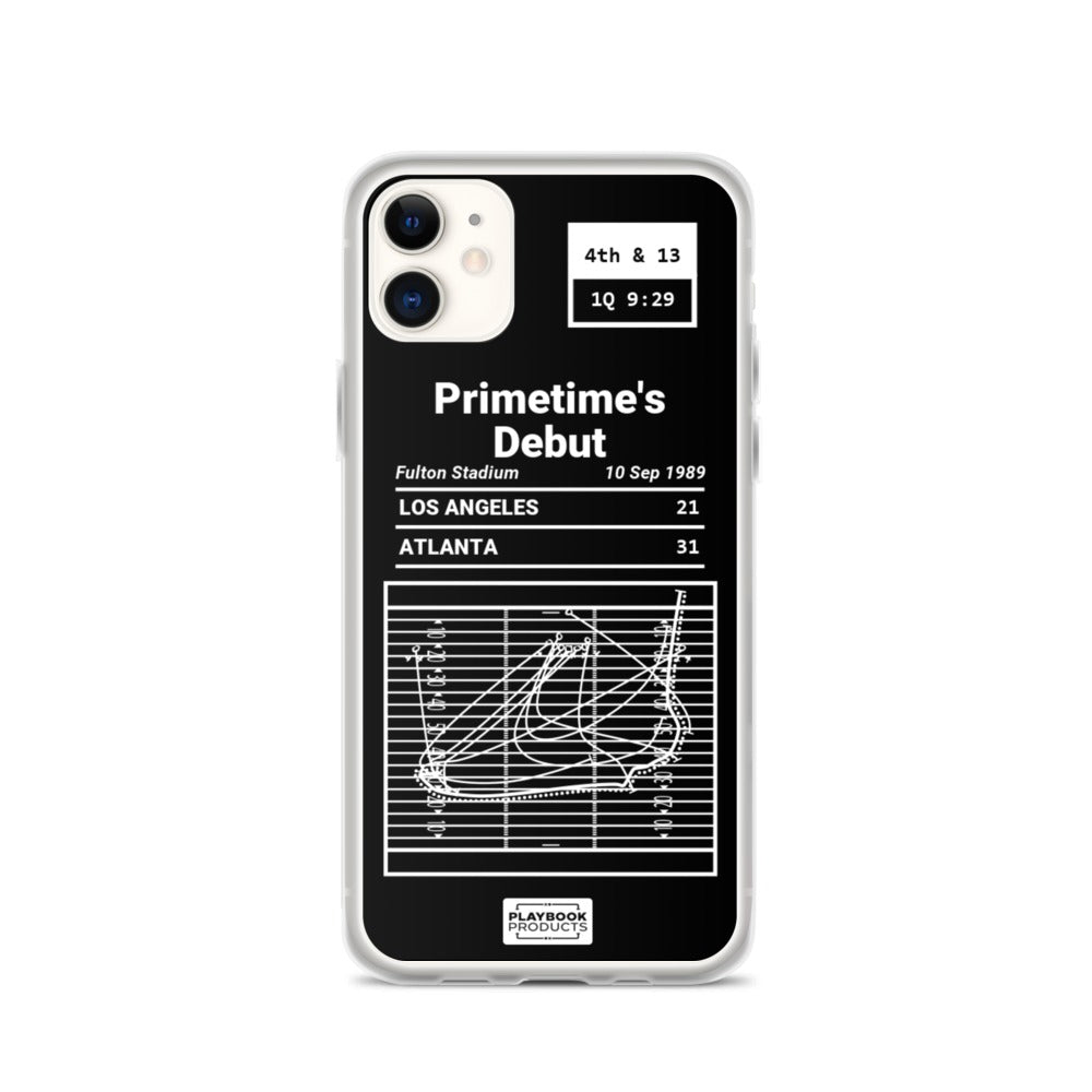 Atlanta Falcons Greatest Plays iPhone Case: Primetime's Debut (1989)