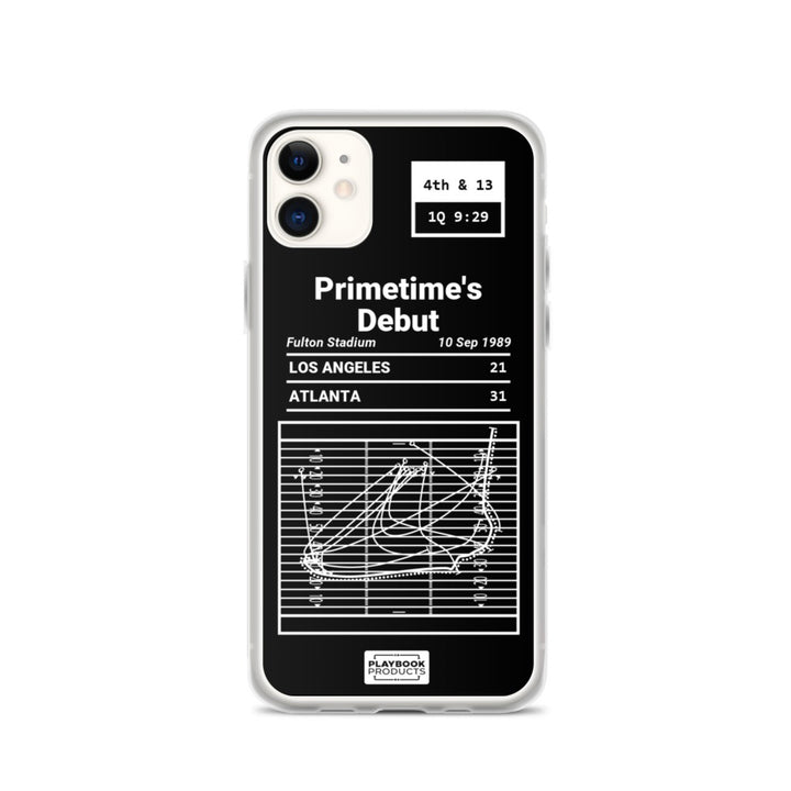 Atlanta Falcons Greatest Plays iPhone Case: Primetime's Debut (1989)
