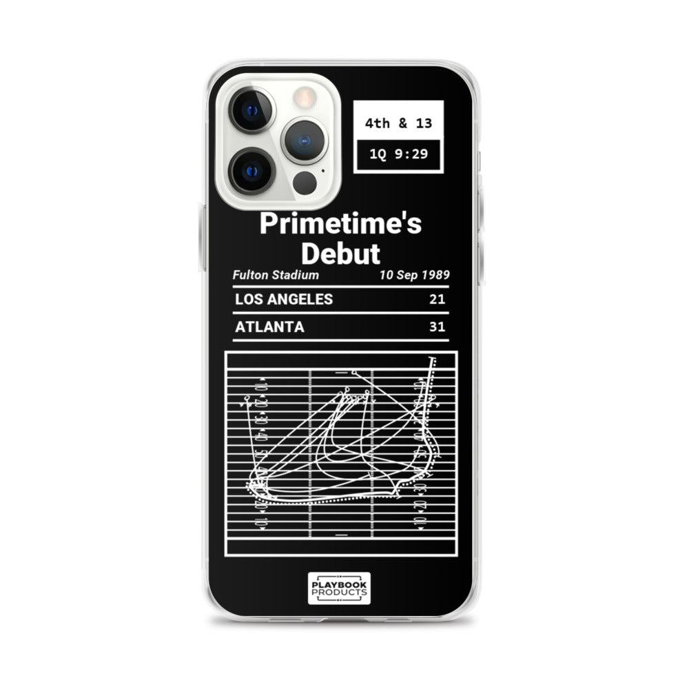 Atlanta Falcons Greatest Plays iPhone Case: Primetime's Debut (1989)