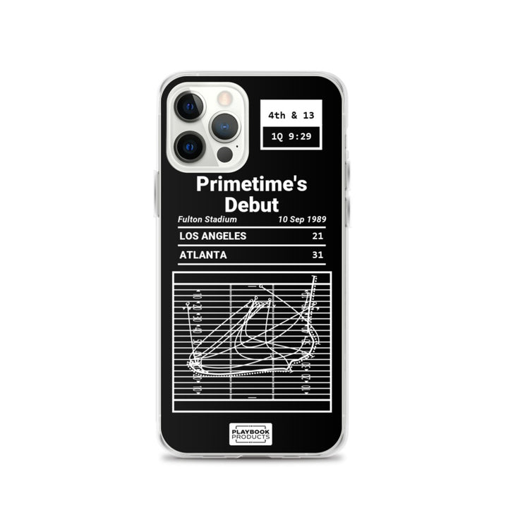 Atlanta Falcons Greatest Plays iPhone Case: Primetime's Debut (1989)