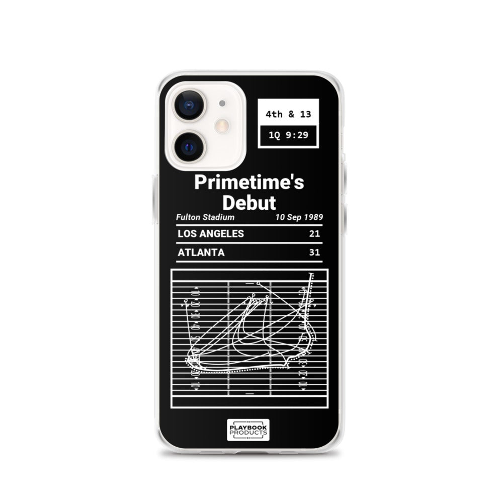 Atlanta Falcons Greatest Plays iPhone Case: Primetime's Debut (1989)