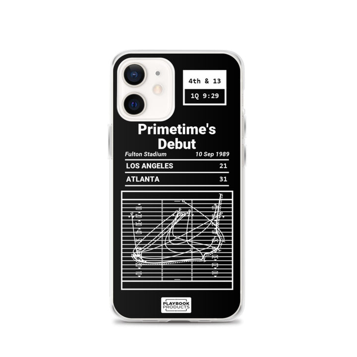 Atlanta Falcons Greatest Plays iPhone Case: Primetime's Debut (1989)