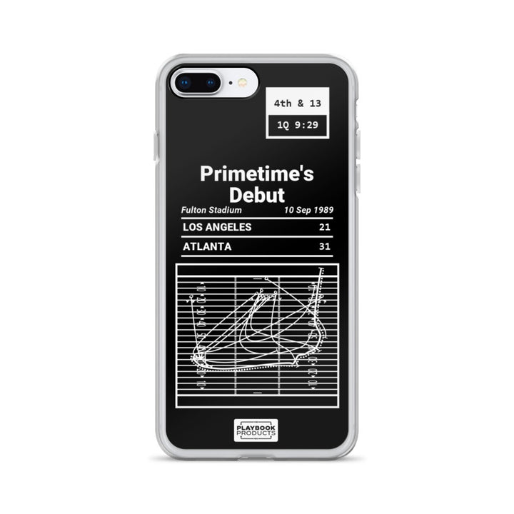 Atlanta Falcons Greatest Plays iPhone Case: Primetime's Debut (1989)