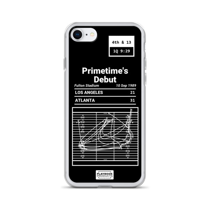 Atlanta Falcons Greatest Plays iPhone Case: Primetime's Debut (1989)