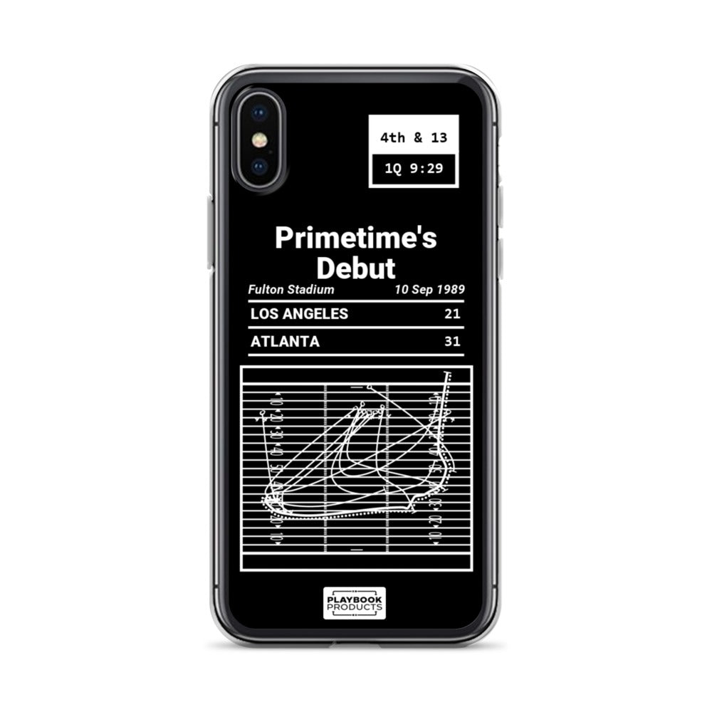 Atlanta Falcons Greatest Plays iPhone Case: Primetime's Debut (1989)