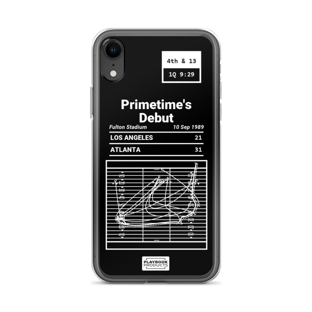 Atlanta Falcons Greatest Plays iPhone Case: Primetime's Debut (1989)