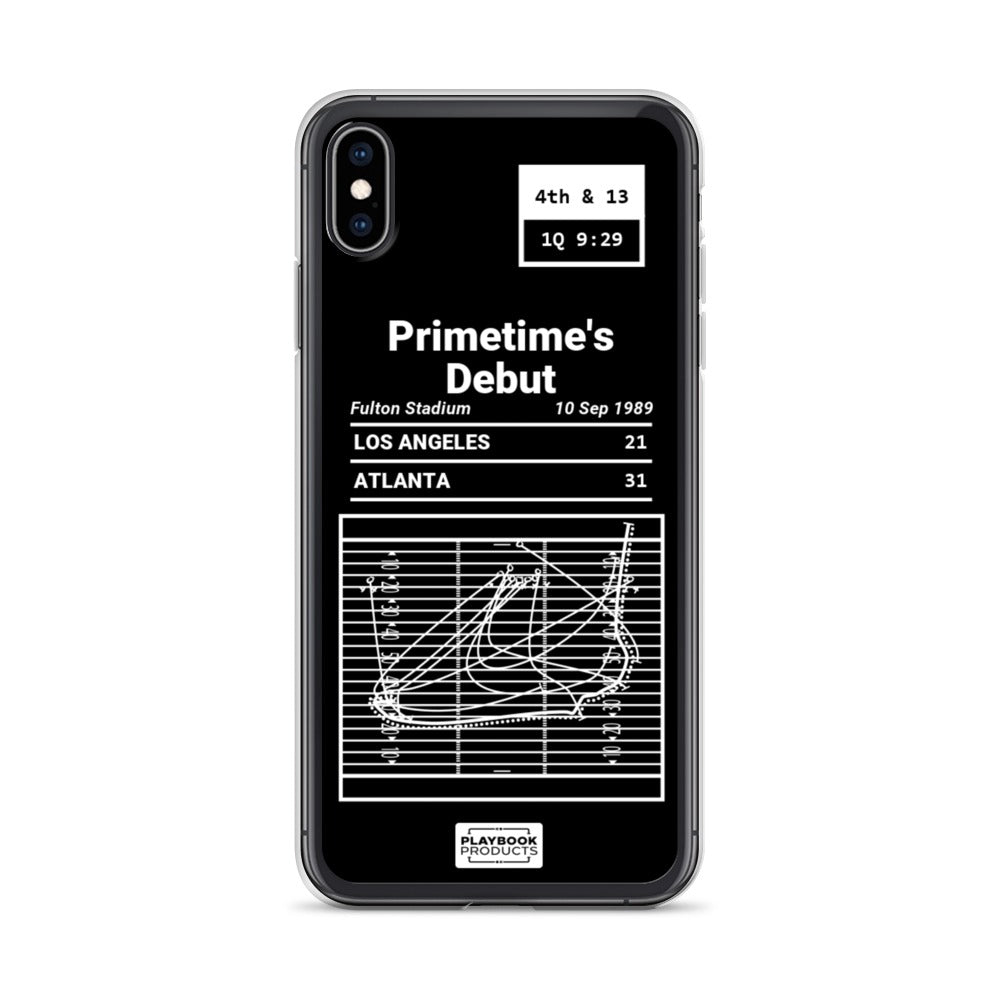 Atlanta Falcons Greatest Plays iPhone Case: Primetime's Debut (1989)