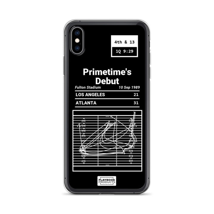 Atlanta Falcons Greatest Plays iPhone Case: Primetime's Debut (1989)