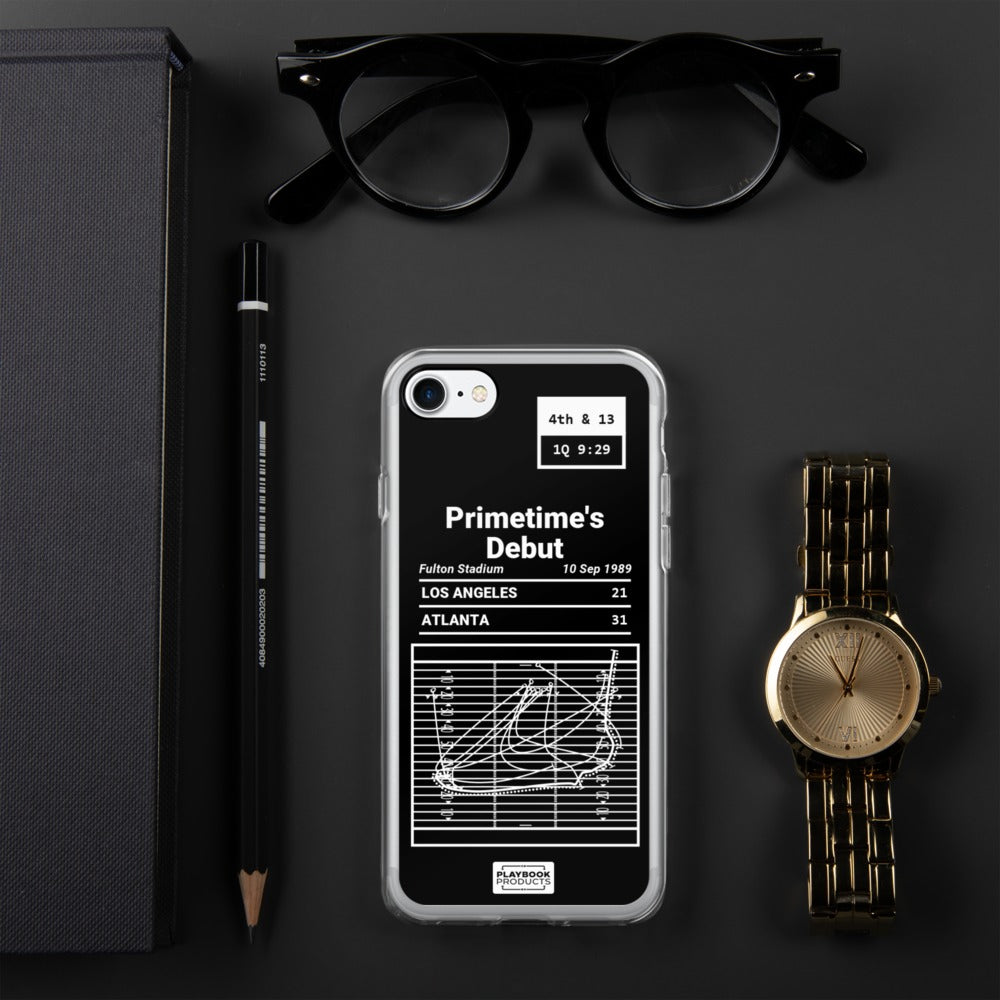 Atlanta Falcons Greatest Plays iPhone Case: Primetime's Debut (1989)