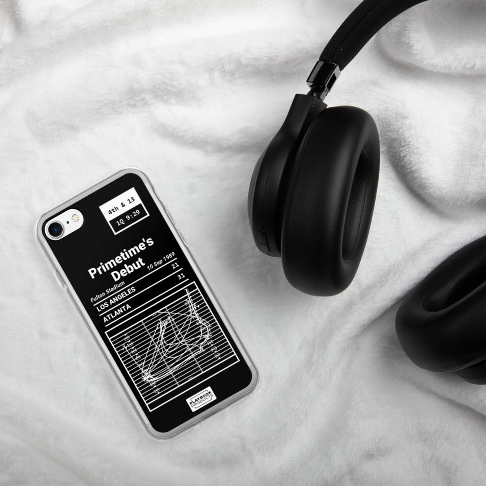 Atlanta Falcons Greatest Plays iPhone Case: Primetime's Debut (1989)