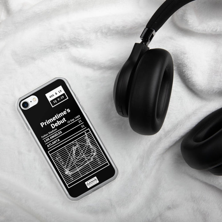 Atlanta Falcons Greatest Plays iPhone Case: Primetime's Debut (1989)